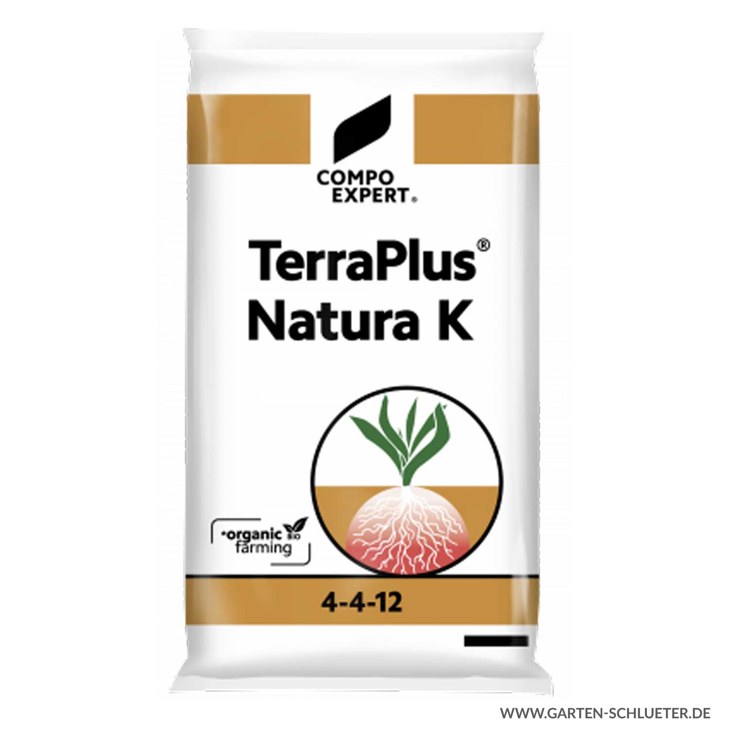 Rein organischer Kaliumdünger - Compo Expert® TerraPlus® Natura K 4-4-12 - 25 kg Lieferform: Kunststoffbeutel