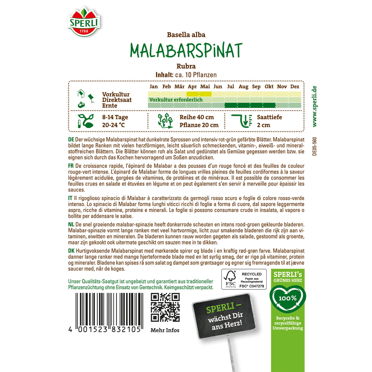 Malabarspinat 'Rubra'