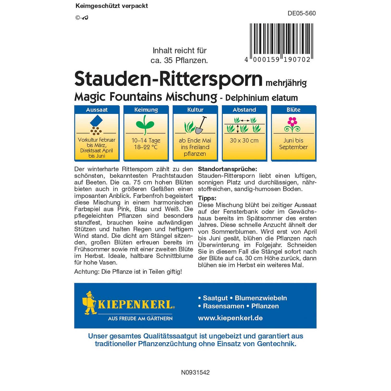 Rittersporn 'Magic Fountains Mix' Lieferform: Portionssaatgut