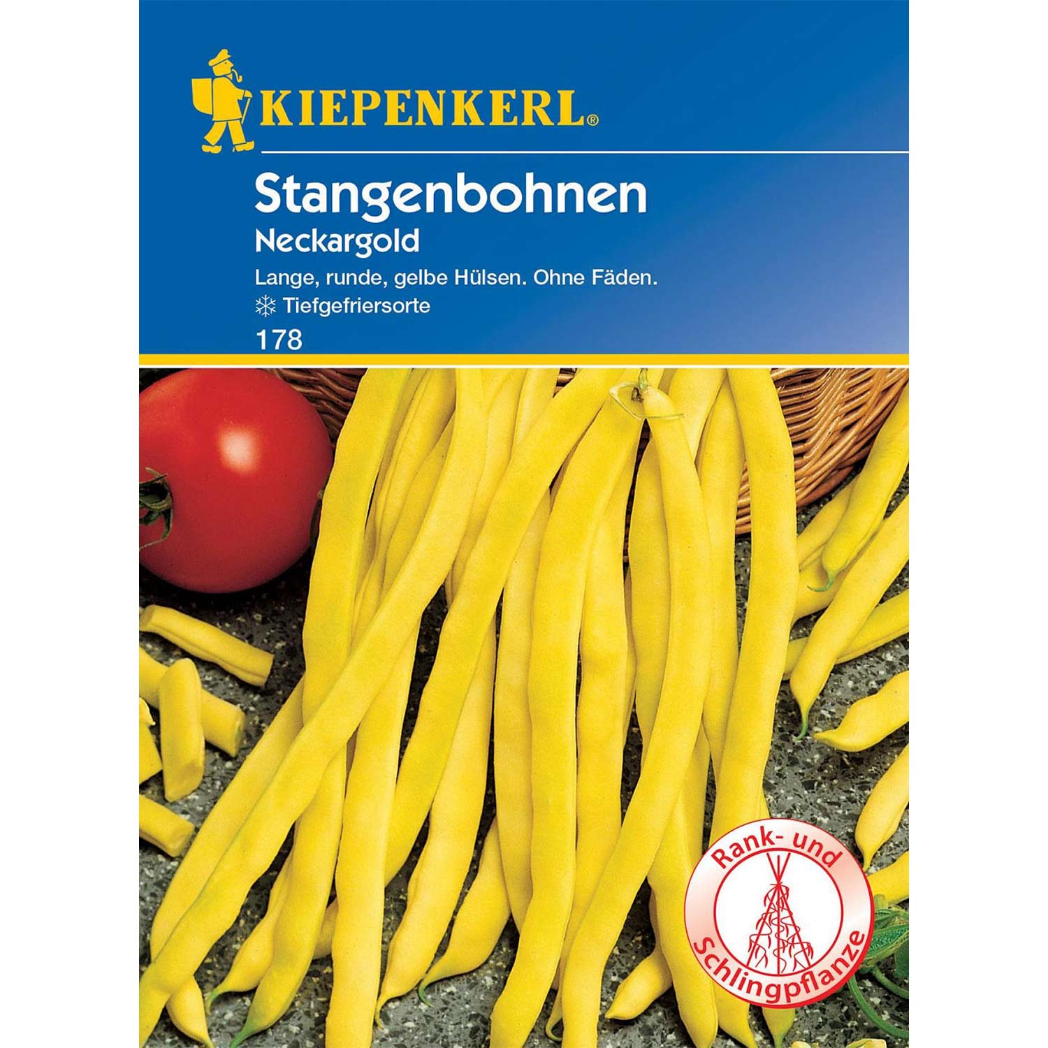 Stangenbohne 'Neckargold' Lieferform: Portionssaatgut