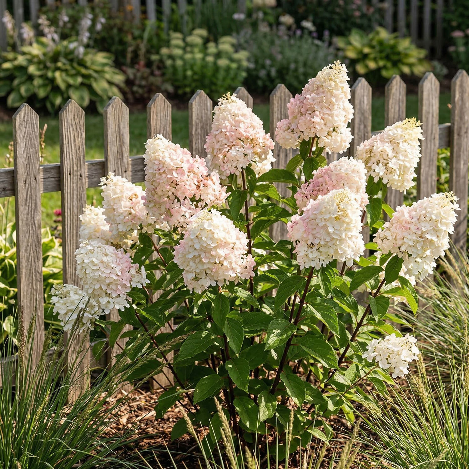 Kategorie <b>Blütensträucher und Ziergehölze </b> - Rispenhortensie 'Pink Queen' Liefergröße: 60 - 80 cm - Hydrangea paniculata 'Pink Queen'