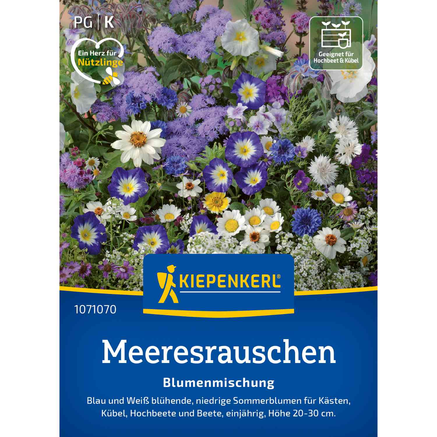 Kategorie <b>Zwiebel- und Knollenstauden </b> - Balkonkasten-Blumenmischung 'Meeresrauschen' Lieferform: Portionssaatgut -