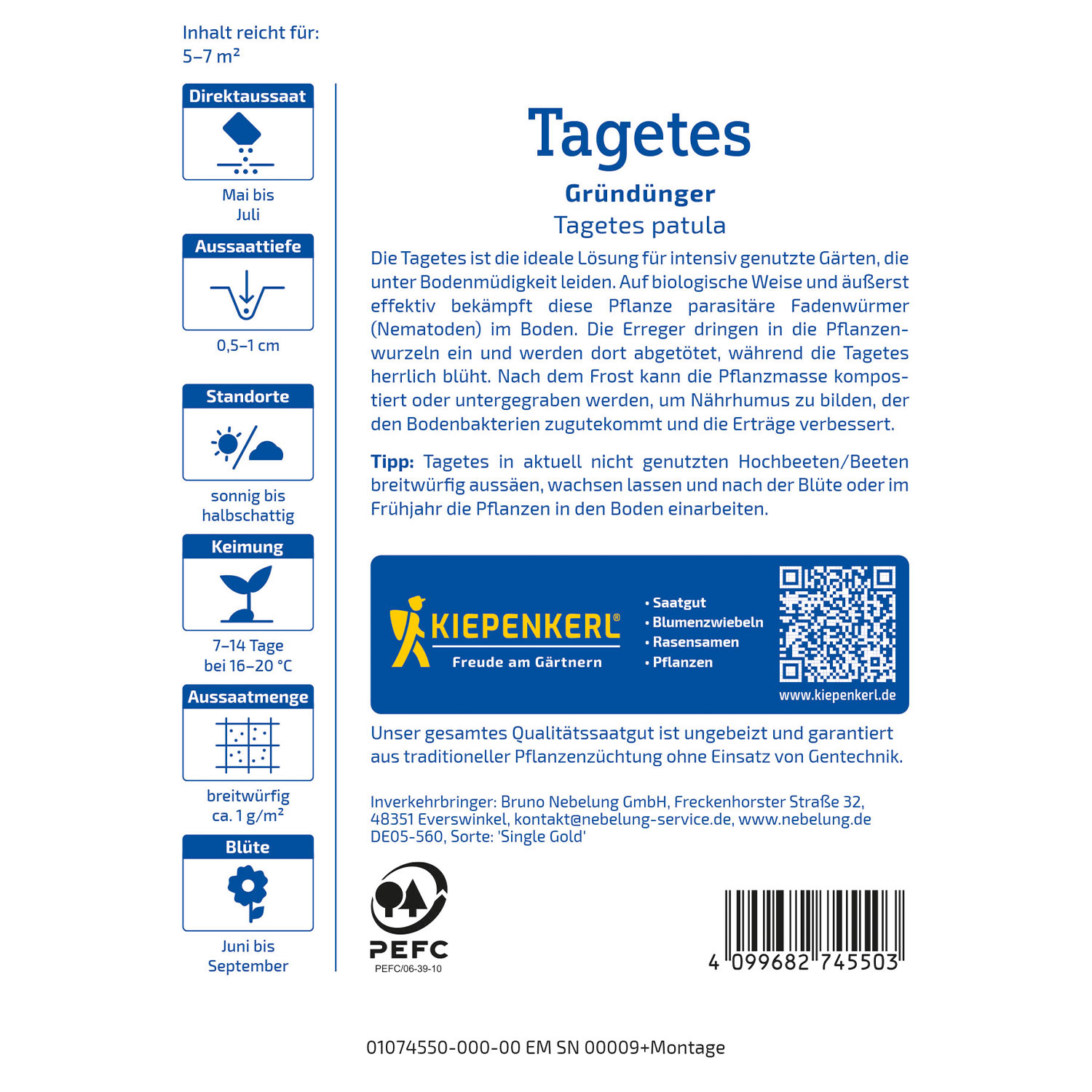 Nematoden-Killer - Tagetes 'Single Gold'