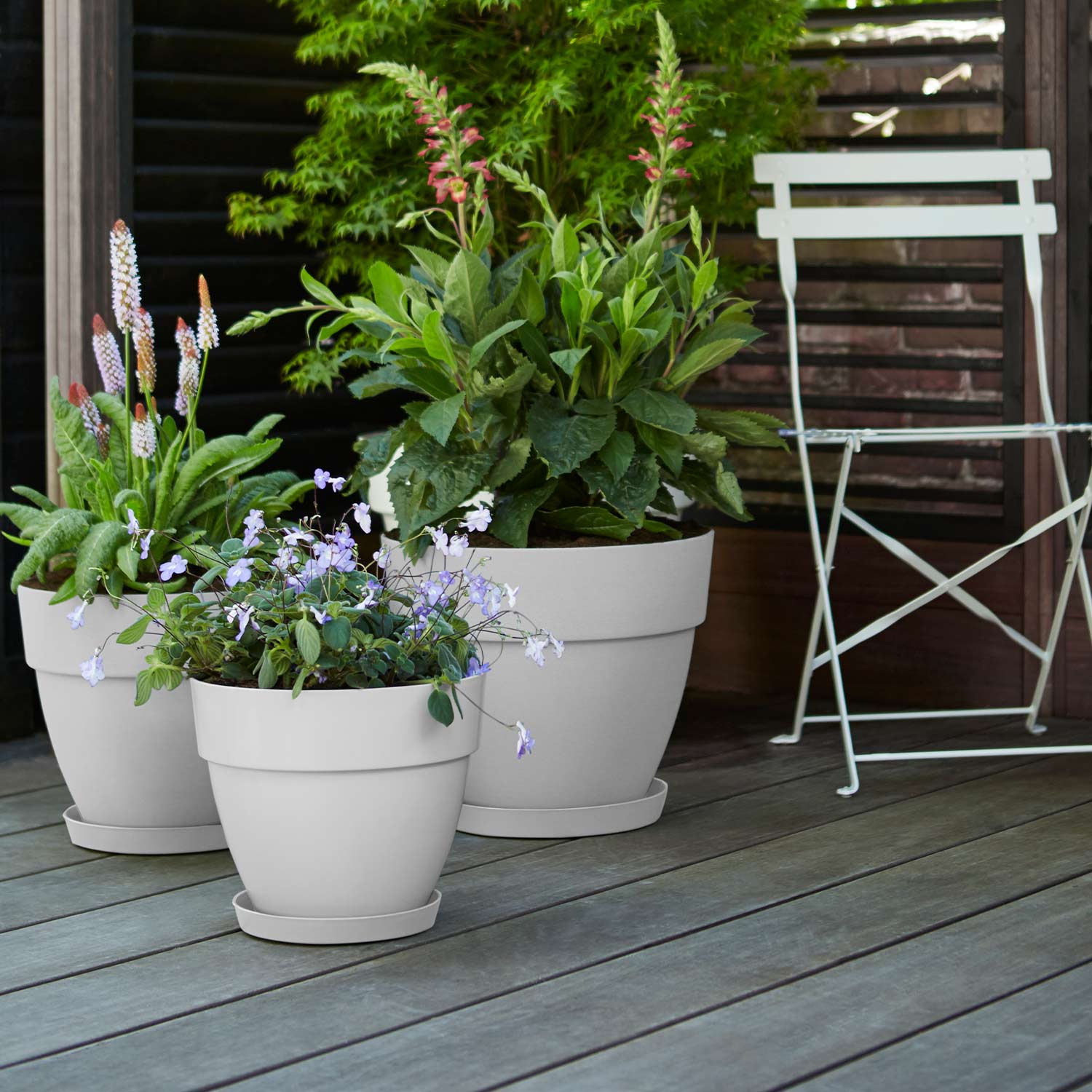 Pflanztopf 'Vibia Campana Rund' 25 cm, seidenweiß