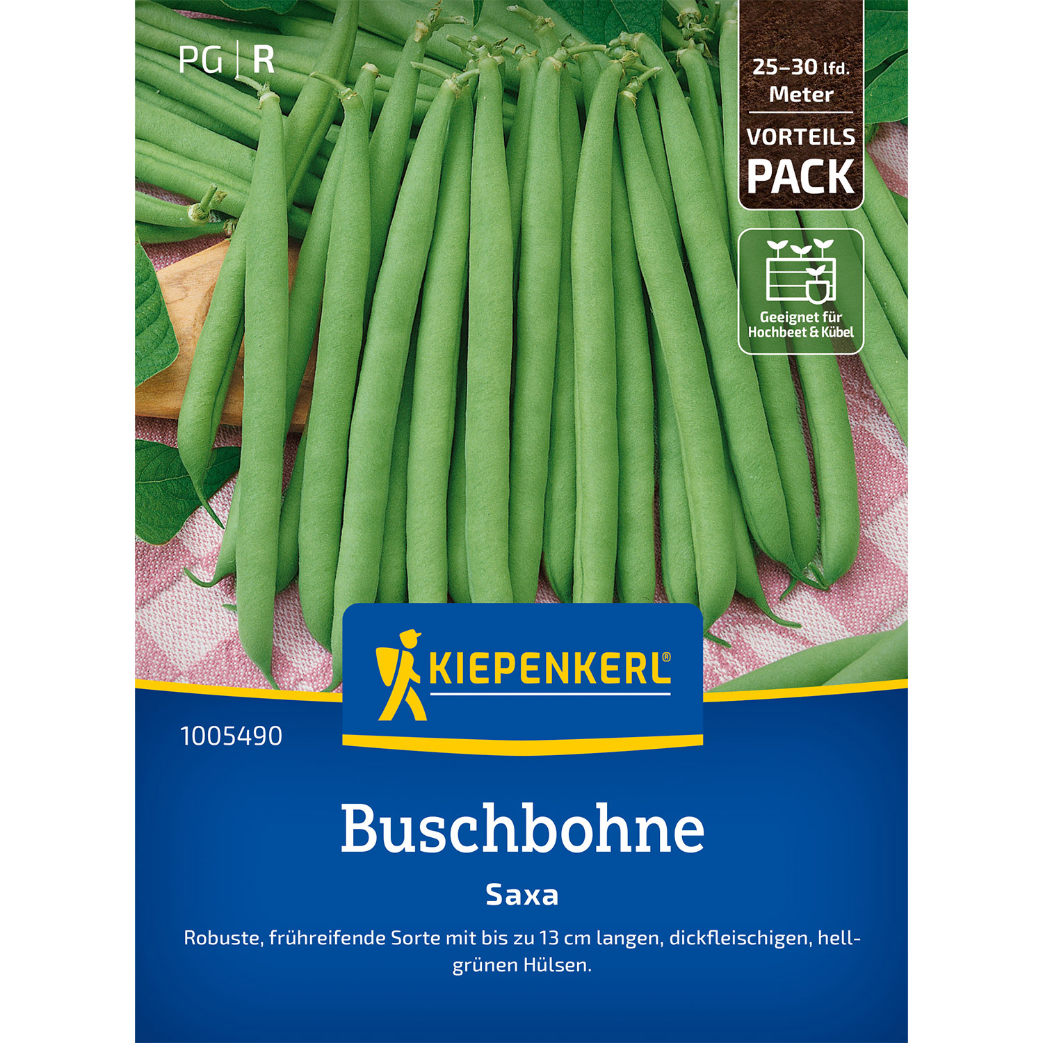 Buschbohne 'Saxa' - Vorteilspackung Lieferform: Portionssaatgut
