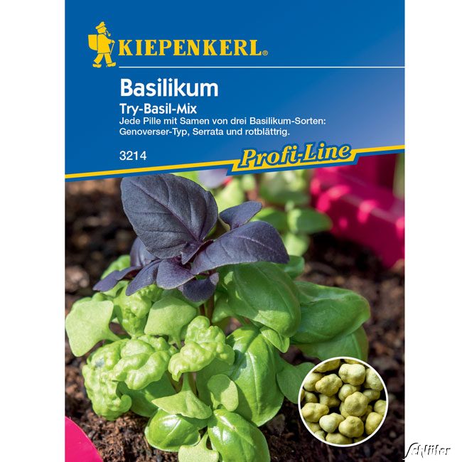 Basilikum Simply Herbs 'Try-Basil Mix' Lieferform: Portionssaatgut