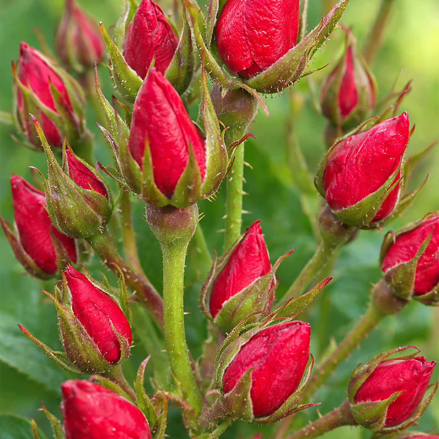 Knospenblüher Beetrose 'Knoppi' rot