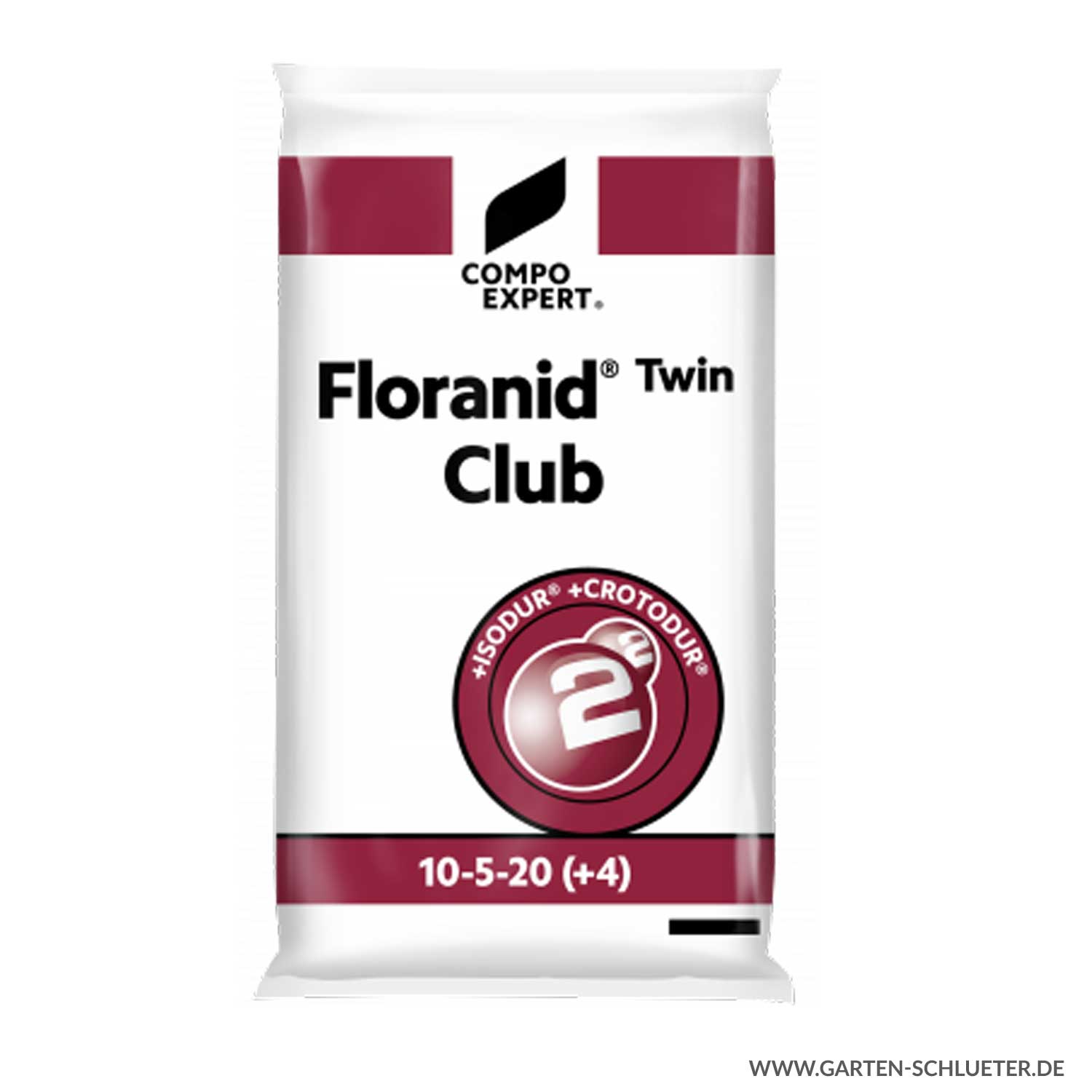Kalium- und magnesiumstarker Herbst-Langzeitdünger - Compo Expert® Floranid® Twin Club 10-5-20 (+4) - 25 kg Lieferform: Kunststoffbeutel
