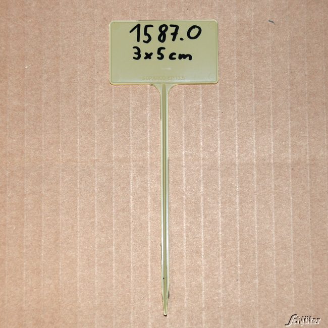 Standetiketten 'Creme' Liefergröße: Schild 3 x 5 cm, Länge 13,5 cm