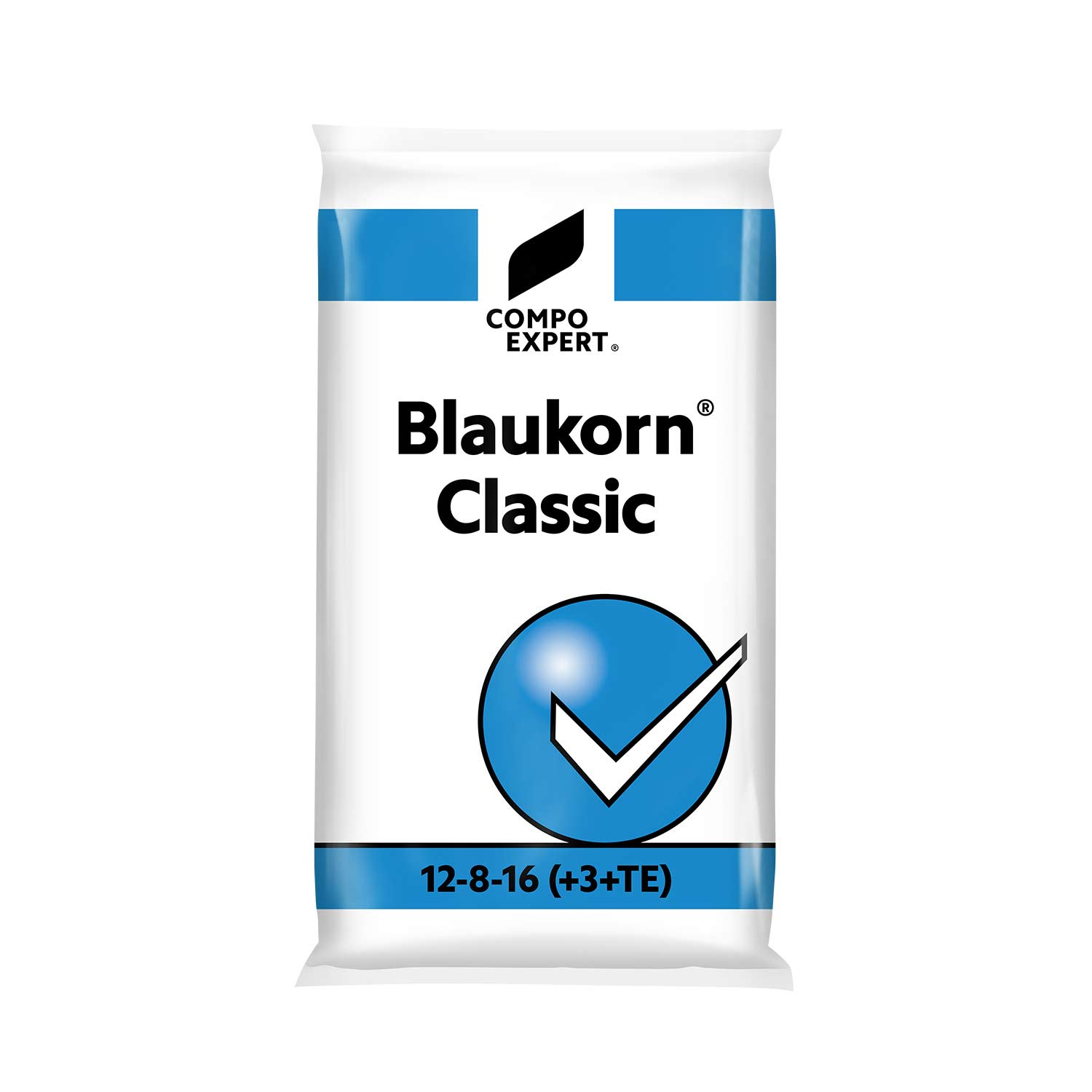 COMPO EXPERT® Blaukorn® Classic 12-8-16 (+3+TE) - 25 kg Lieferform: Kunststoffbeutel