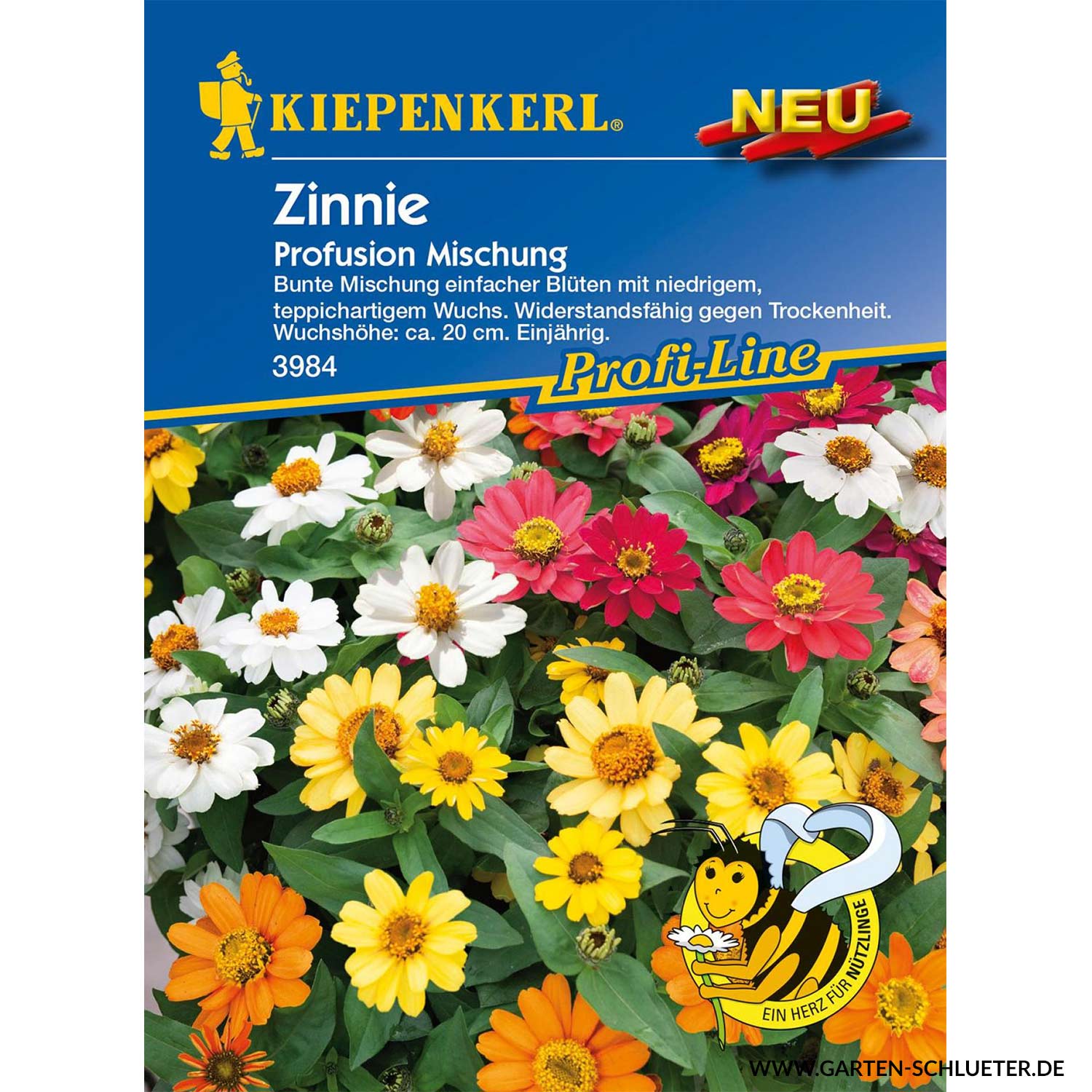 Zinnie 'Profusion Mischung Lieferform: Portionssaatgut
