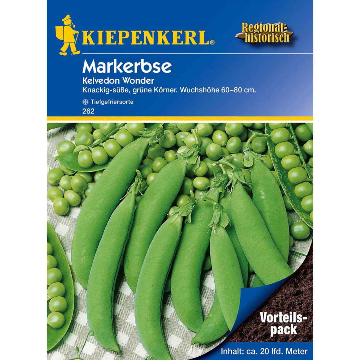 Markerbse 'Kelvedon Wonder' - 200g Lieferform: Portionssaatgut