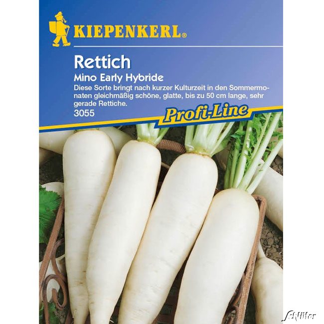 Rettich 'Mino Early Hybride' Lieferform: Portionssaatgut