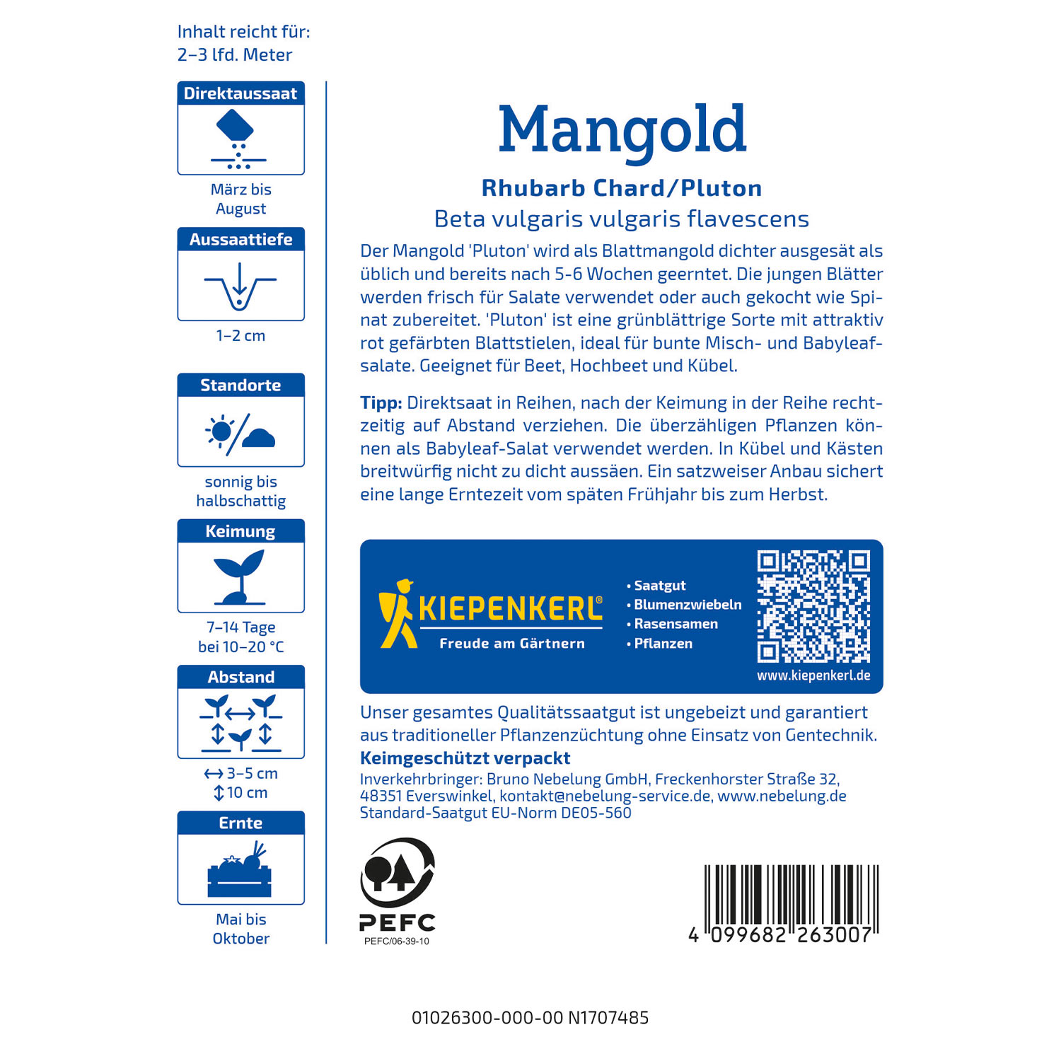Mangold 'Rhubard Chard / Pluton'