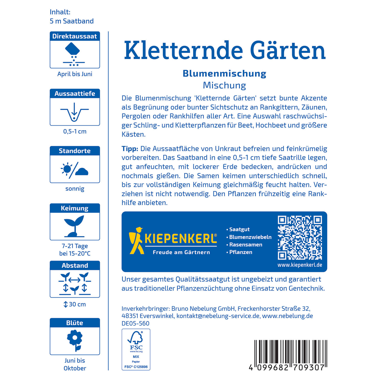 Blumensamen-Mischung 'Kletternde Gärten'