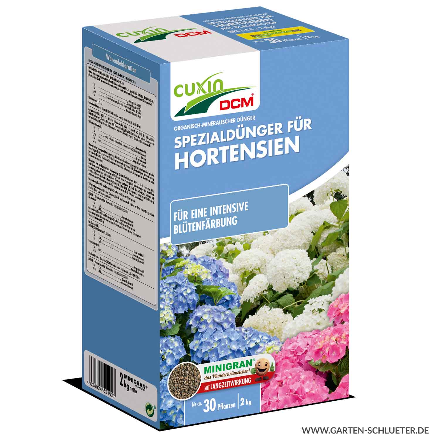 Kategorie <b>Produkt nicht gewünscht </b> - Cuxin Hortensiendünger 1,5 kg Lieferform: Pappkarton -