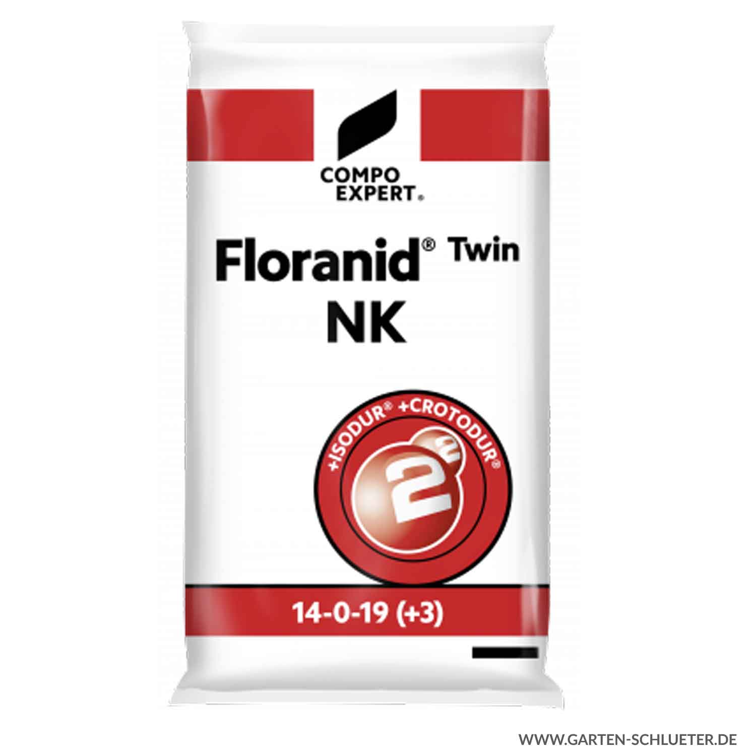 Phosphatfreier Langzeitdünger - COMPO EXPERT® Floranid® Twin NK 14-0-19 (+3) - 25 kg Lieferform: Kunststoffbeutel