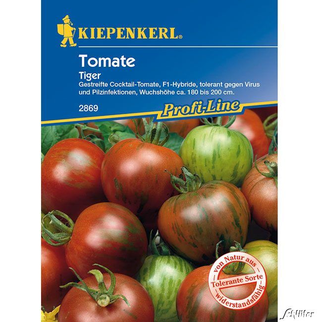 Kategorie <b>Gemüse-Samen </b> - Tomaten (Cocktail) 'Tiger' F1 - Lycopersicon esculentum