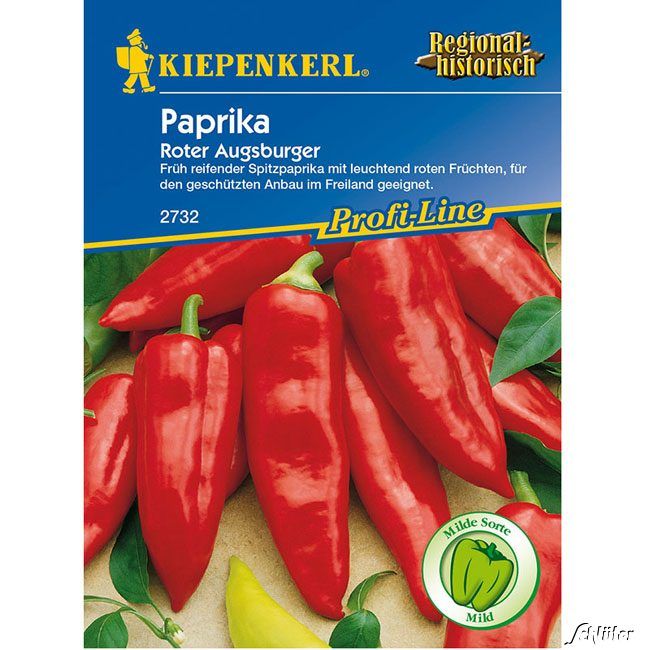 Kategorie <b>Gemüse-Samen </b> - Paprika 'Roter Augsburger' - Capsicum annuum