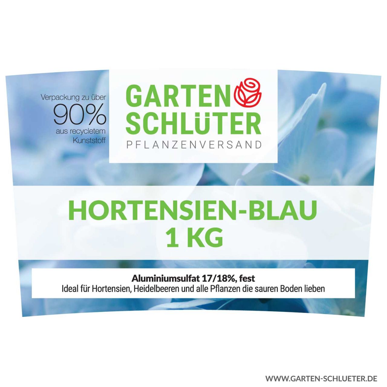 Schlüter’s Hortensien-Blau – 1 kg Blaue Hortensien durch sauren Boden