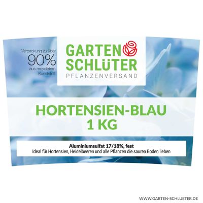 Schlüter's Hortensien-Blau - 1 kg Blaue Hortensien durch sauren Boden Schlüter's Hortensien-Blau - 1 kg Blaue Hortensien durch sauren Boden